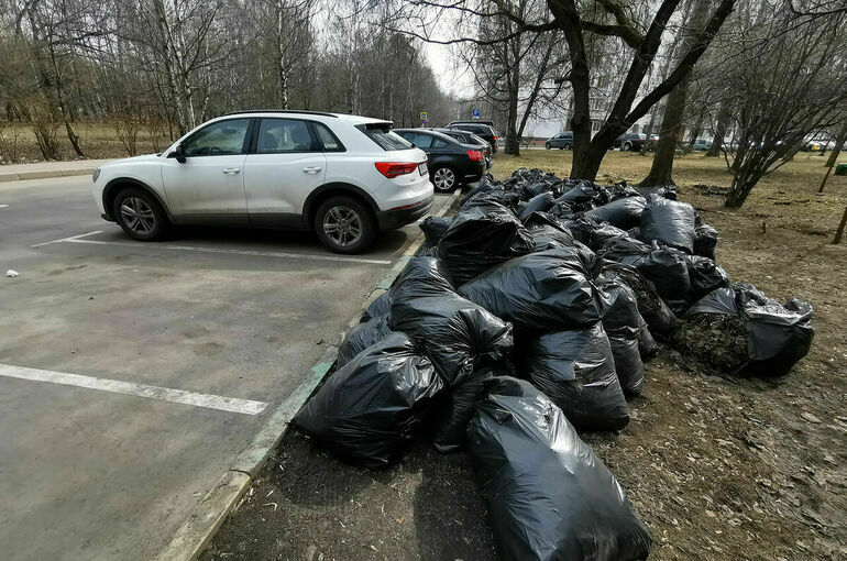 Произвольная свалка мусора на окраине города